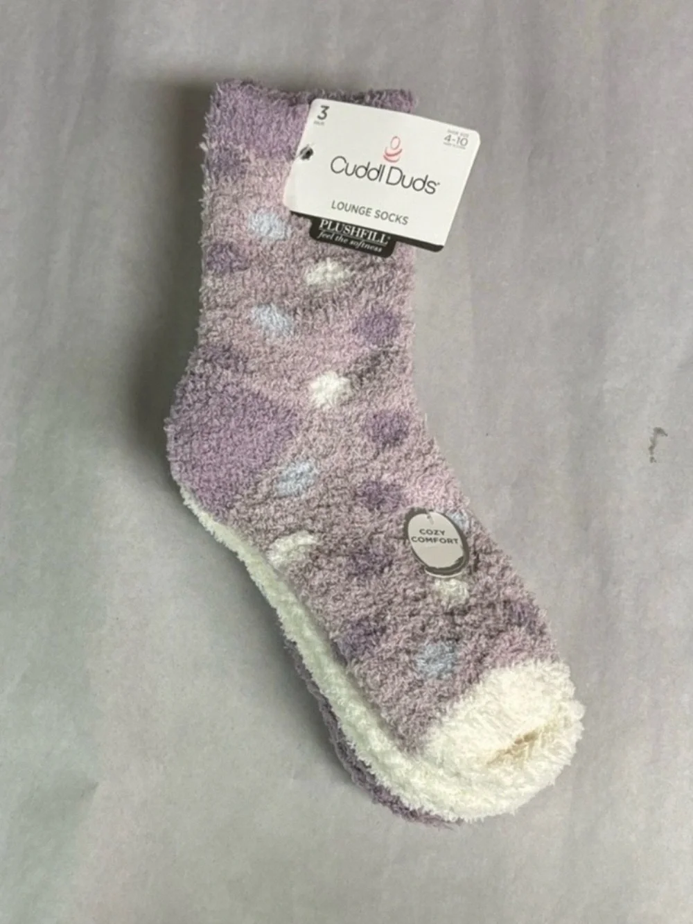 New Cuddl Duds Socks Women’s 3 Pair Soft Fuzzy Cozy Plush Lounge Socks Casual